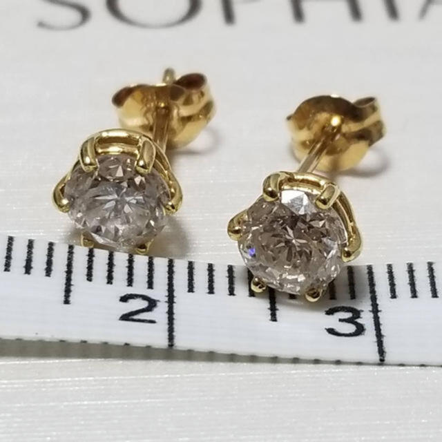 天然ダイヤモンドピアス0.2ct　k18