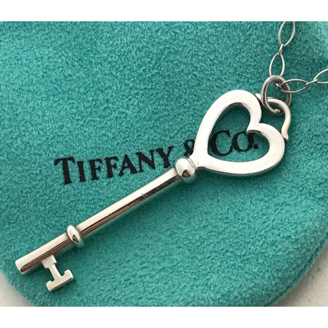 Tiffany ラージセンチメンタルハートキー　ネックレス