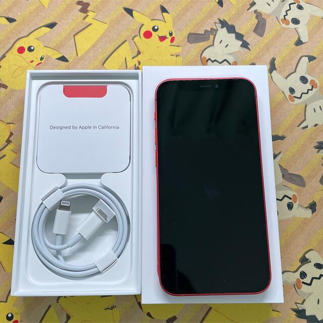 iPhone(アイフォーン)のiphone12 mini red 64gb simフリー　新同品 スマホ/家電/カメラのスマートフォン/携帯電話(スマートフォン本体)の商品写真