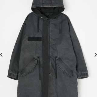 【美品】MOUSSY マウジー ミリタリーコート ユーティリティジャケット 黒