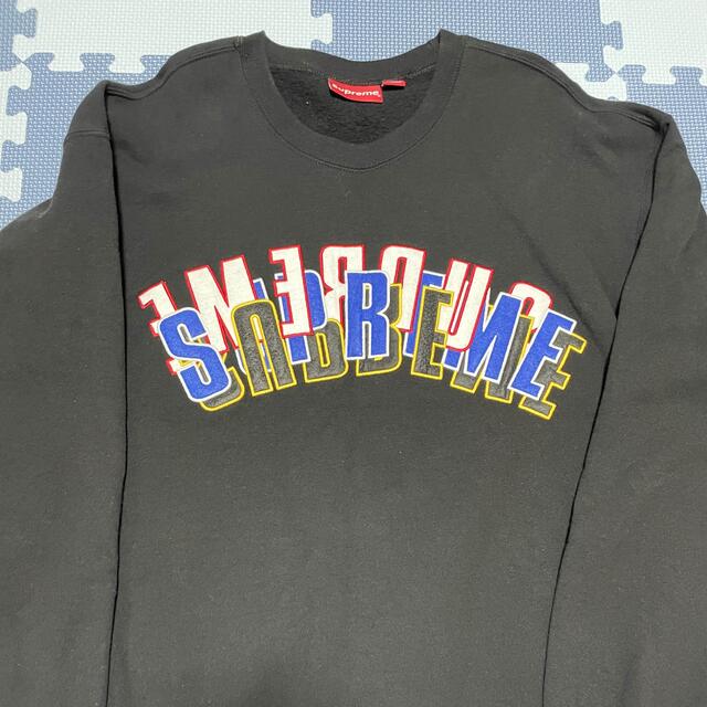 トップスsupreme  21SS  スタックドクルーネックロゴススウェットカットソー