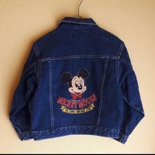 Disney 刺繍　デニムジャケット　キッズ　ヴィンテージ　110〜120