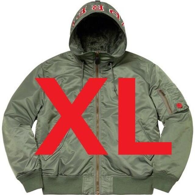 【 XL 】supreme Hooded MA-1ジャケット/アウター