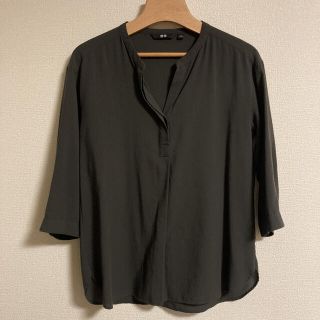 ユニクロ(UNIQLO)のユニクロ　七分丈グレーブラウス(シャツ/ブラウス(長袖/七分))