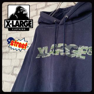 エクストララージ(XLARGE)の【ピーポー様】X-LARGE エクストララージ/パーカー ビッグロゴ 迷彩(パーカー)