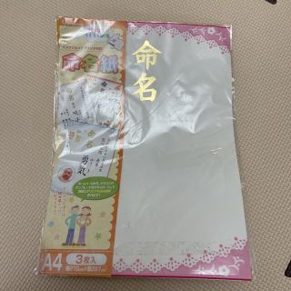 命名用紙　2枚(命名紙)