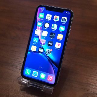 アイフォーン(iPhone)の液晶難あり SIMフリーiPhone XR 64GB ブルー 国内版(スマートフォン本体)