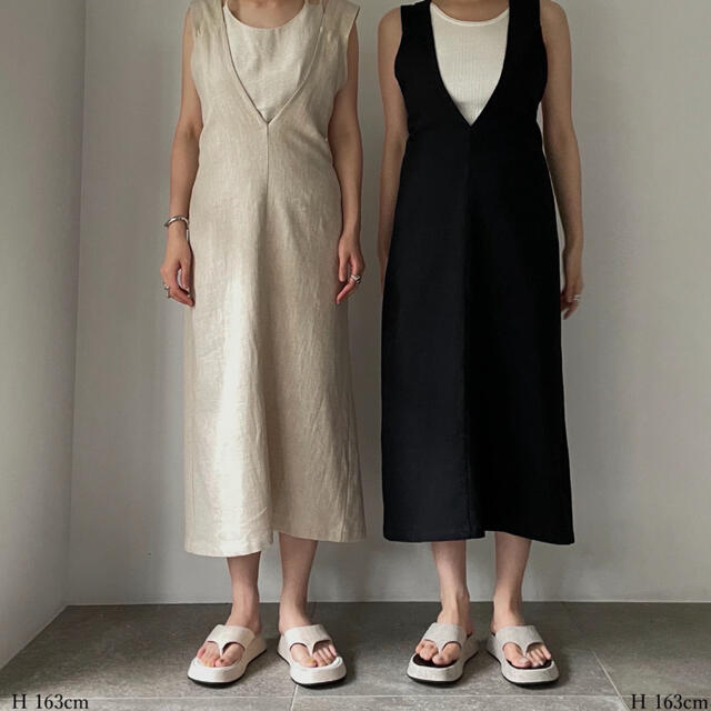 最終値下willfully new linen arrange skirt OP レディースのワンピース(ロングワンピース/マキシワンピース)の商品写真