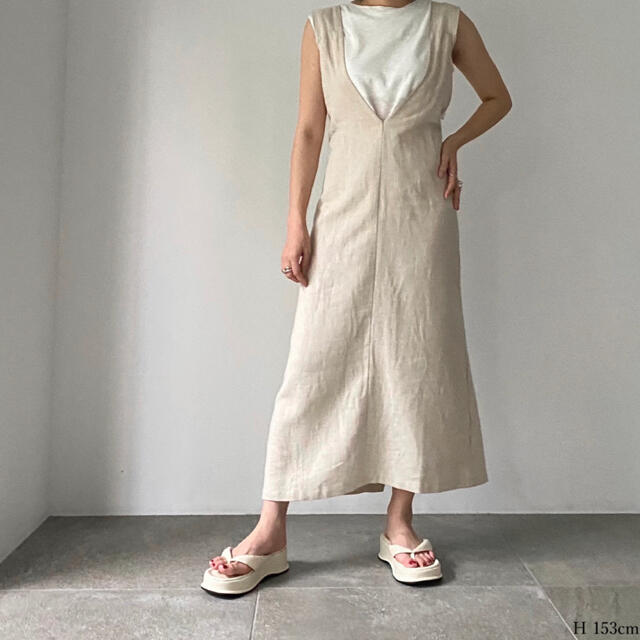 最終値下willfully new linen arrange skirt OP レディースのワンピース(ロングワンピース/マキシワンピース)の商品写真