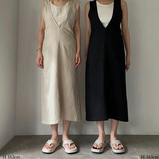 最終値下willfully new linen arrange skirt OP(ロングワンピース/マキシワンピース)