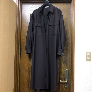 アパルトモンドゥーズィエムクラス(L'Appartement DEUXIEME CLASSE)のアパルトモン Lisiere リジェール ウールワンピース ブラウン 美品(ロングワンピース/マキシワンピース)