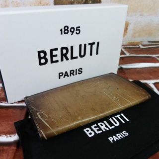 ベルルッティ(Berluti)の本物　良品　エベネ　カリグラフィ　ベルルッティ　長財布(長財布)