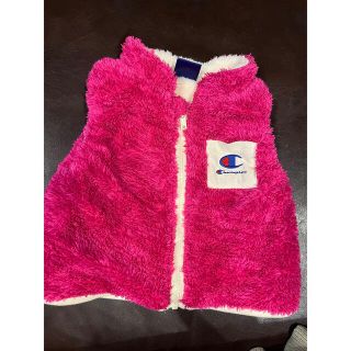 チャンピオン(Champion)の美品♡モコモコベスト♡ champion ピンクベスト 80cm(ジャケット/コート)