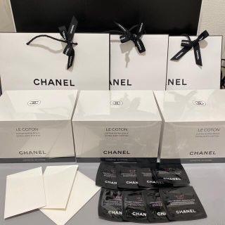 シャネル(CHANEL)のCHANEL コットン　3個　サンプル8個　メッセージカード3枚(コットン)