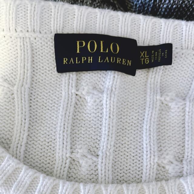 POLO RALPH LAUREN(ポロラルフローレン)のラルフローレン　白　ケーブル　ニット レディースのトップス(ニット/セーター)の商品写真