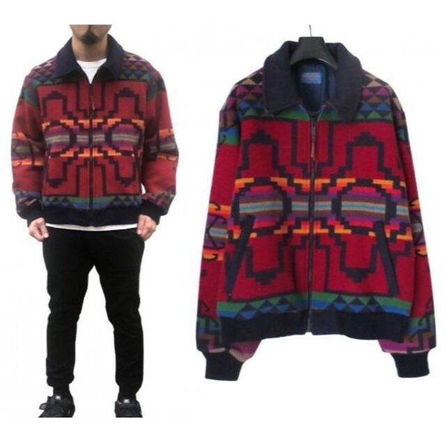 在庫品 PENDLETON 80´s ウールジャケット M ネイティブ柄 ペンドルトン