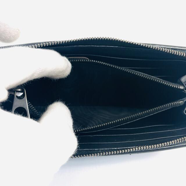 【箱付 極美品】ボッテガヴェネタ イントレチャート ブラック 長財布 イタリア製