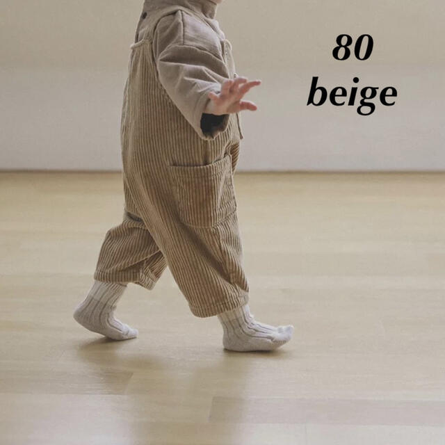 再入荷　ベビー　コーデュロイ　サロペット　オーバーオール　韓国子供服　80 キッズ/ベビー/マタニティのベビー服(~85cm)(カバーオール)の商品写真