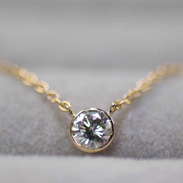 春早割 Vendome りんご K18YG 0.28ct セルクル ダイヤモンドネックレス