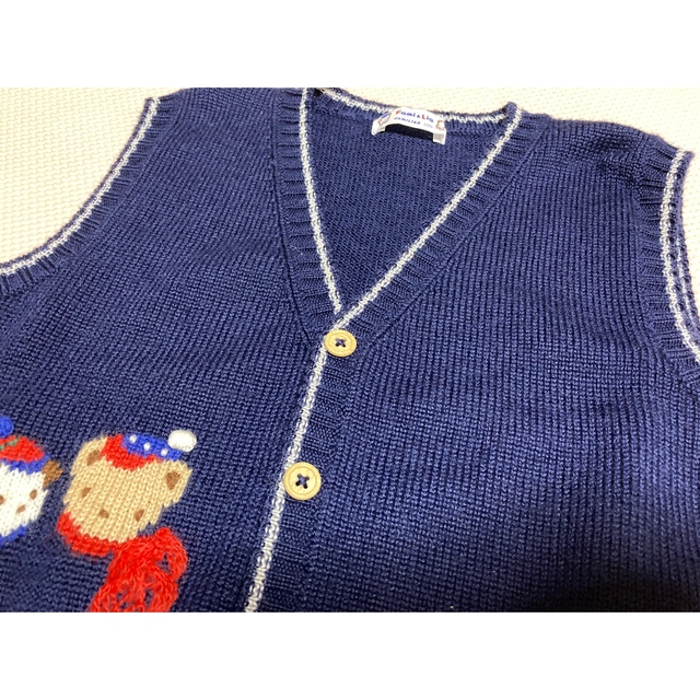 ファミリア ニットベスト　100 キッズ/ベビー/マタニティのキッズ服男の子用(90cm~)(ニット)の商品写真