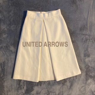 ユナイテッドアローズ(UNITED ARROWS)のユナイテッドアローズ  ウール　白　スカート  36(ロングスカート)