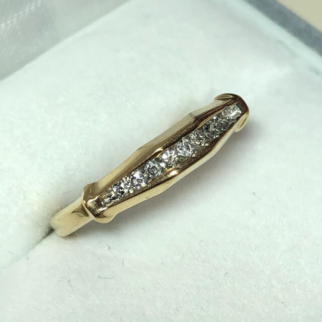 14K ダイヤモンドリング　ハーフエタニティ　12号　14金 レディースのアクセサリー(リング(指輪))の商品写真