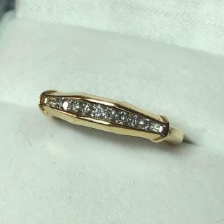 14K ダイヤモンドリング　ハーフエタニティ　12号　14金(リング(指輪))