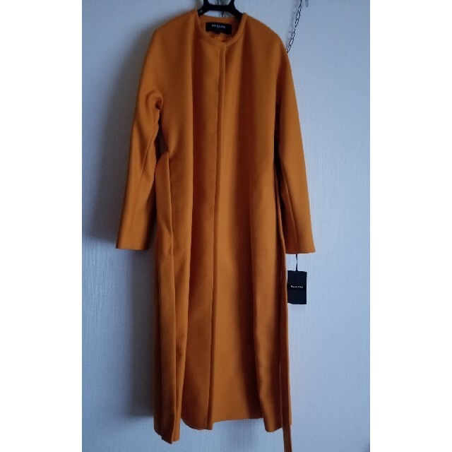お気に入り】 ROCHAS - ROCHAS ロシャス ノーカラーロングコート