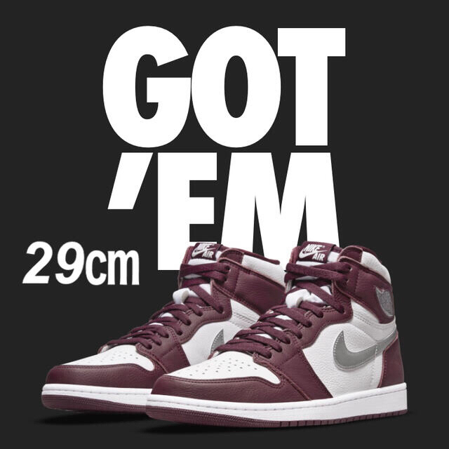 NIKE AIR JORDAN 1 HIGH OG Bordeaux  29㎝