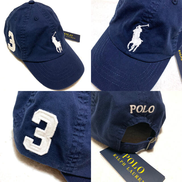 POLO RALPH LAUREN(ポロラルフローレン)の56cm / 8-20 新品 ラルフローレン ビッグポニー キャップ ネイビー キッズ/ベビー/マタニティのこども用ファッション小物(帽子)の商品写真