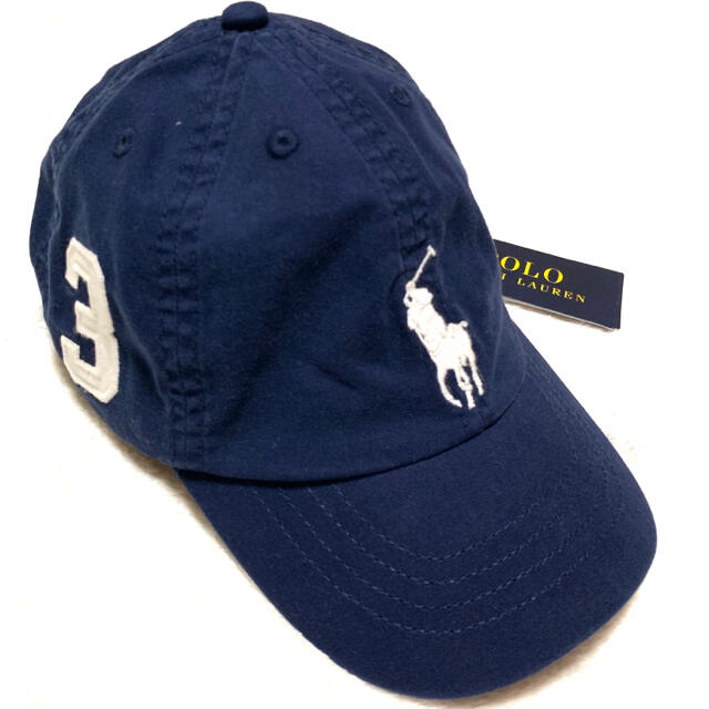 POLO RALPH LAUREN(ポロラルフローレン)の56cm / 8-20 新品 ラルフローレン ビッグポニー キャップ ネイビー キッズ/ベビー/マタニティのこども用ファッション小物(帽子)の商品写真