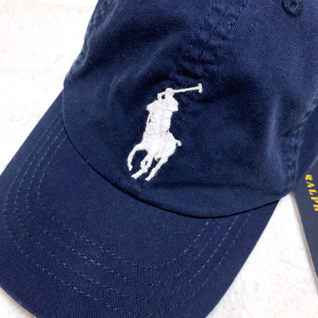 POLO RALPH LAUREN(ポロラルフローレン)の56cm / 8-20 新品 ラルフローレン ビッグポニー キャップ ネイビー キッズ/ベビー/マタニティのこども用ファッション小物(帽子)の商品写真