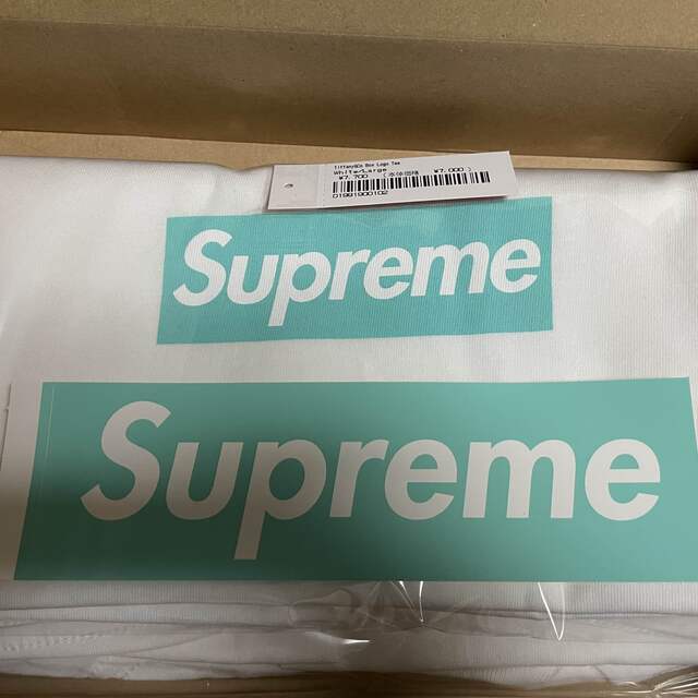 supreme tiffany box logo tee シュプリーム LTシャツ/カットソー(半袖/袖なし)