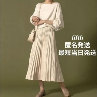 フィフス(fifth)のfifth アイボリー　プリーツスカート　Mサイズ　フィフス　カジュアル(ロングスカート)