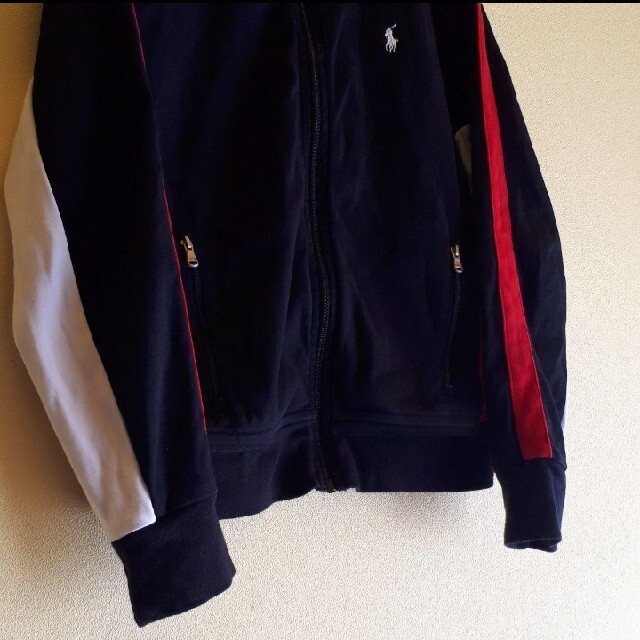 POLO RALPH LAUREN(ポロラルフローレン)のPOLO Ralph Lauren 配色ライン コットン ブルゾン ジャージ キッズ/ベビー/マタニティのキッズ服男の子用(90cm~)(ジャケット/上着)の商品写真