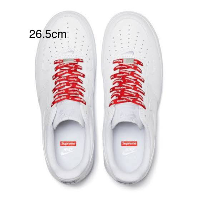 Supreme(シュプリーム)の26.5cm SUPREME×NIKE AIR FORCE1 WHITE メンズの靴/シューズ(スニーカー)の商品写真