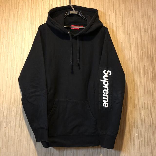 supreme sleeve patch hooded sweatshirt L