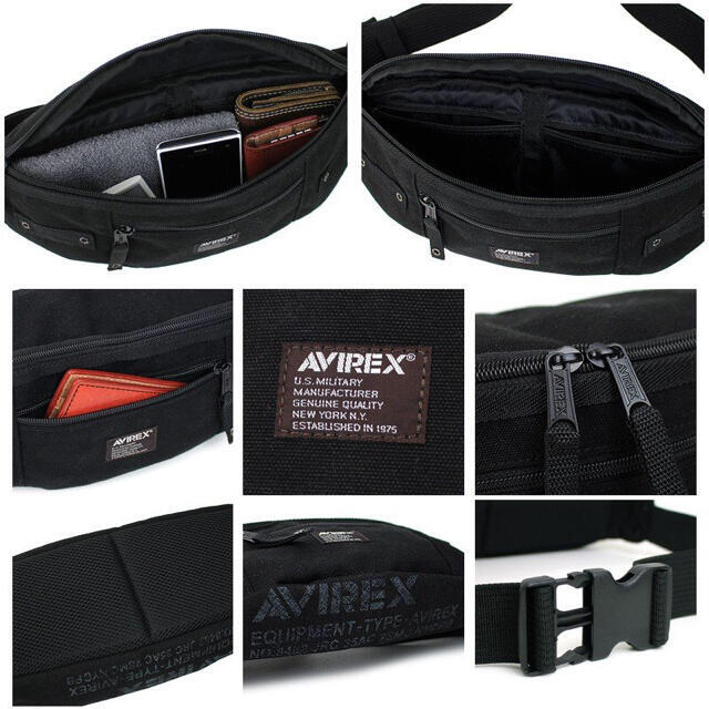 AVIREX(アヴィレックス)のAVIREX アヴィレックス ボディバッグ ウエストバッグ AVX3521 メンズのバッグ(ボディーバッグ)の商品写真