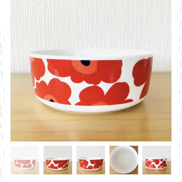 Marimekko マリメッコ　Unikko 皿　レッド　20cm