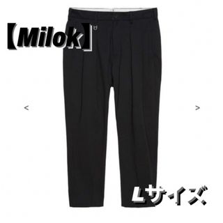 ミロック(Milok)のMilok BOX TUCK TROUSERS | BLACK(スラックス)