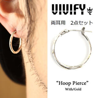 ビビファイ(VIVIFY)の両耳用 2点セット VIVIFY Hoop Pierce with gold(ピアス(両耳用))