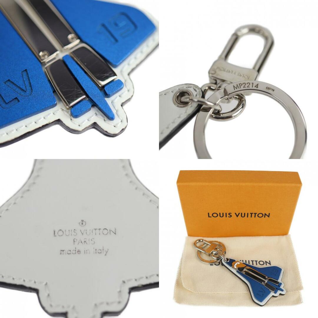 LOUIS VUITTON(ルイヴィトン)のLOUIS VUITTON ルイ ヴィトン  ポルト クレ マスコット ロケット キーホルダー MP2214 メタル レザー  ブルー シルバー ホワイト  ビトン 【本物保証】 レディースのファッション小物(キーホルダー)の商品写真