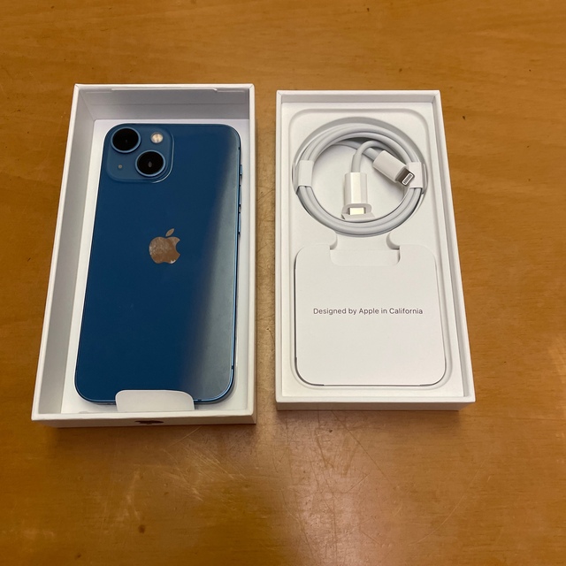 iPhone13mini ブルー　SIMフリー　アップル購入。