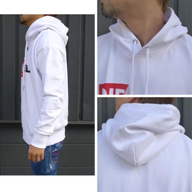 DIESEL - DIESEL パーカー XL ロゴ　S-ALBY プルオーバー　ホワイト