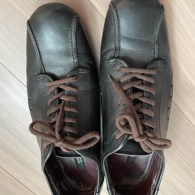 BURBERRY BLACK LABEL(バーバリーブラックレーベル)のバーバリーブラックレーベル 革靴 スニーカー ブラック メンズの靴/シューズ(スニーカー)の商品写真