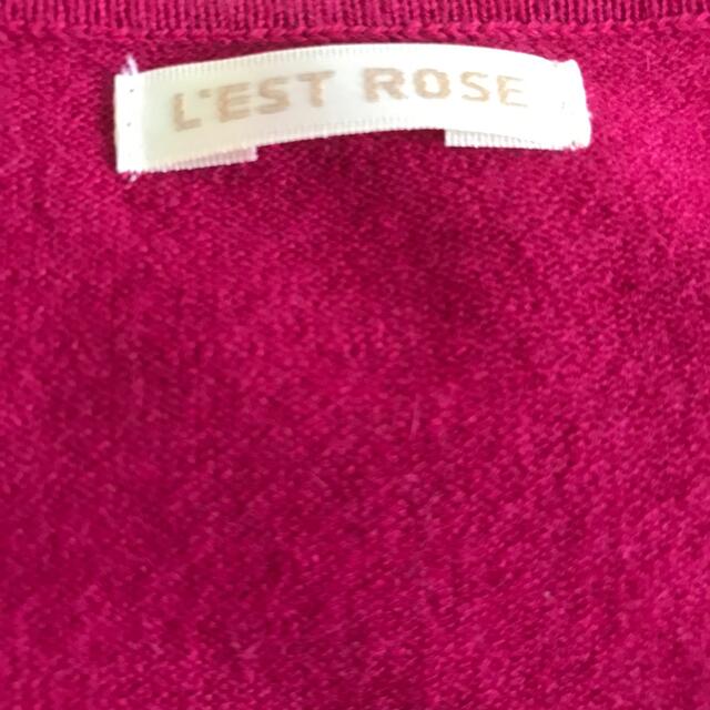L'EST ROSE(レストローズ)のレストローズ3点　長袖カーディガン、半袖ニット、キャミソール レディースのトップス(アンサンブル)の商品写真