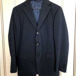 スーツカンパニー(THE SUIT COMPANY)の美品　スーツカンパニー スーツ　紺色　ストライプ　M(セットアップ)