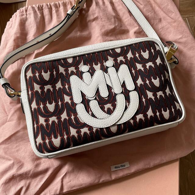 新品即決 miumiu - ショルダーバッグ ジャガード miumiu ハンドバッグ ...