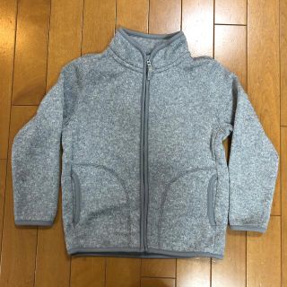 ユニクロ(UNIQLO)のはらごんた様専用　ユニクロ　ニットフリース　グレー　120 (ジャケット/上着)