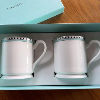 ティファニー(Tiffany & Co.)のTIFFANY.Co マグカップ　ボーンチャイナ(グラス/カップ)